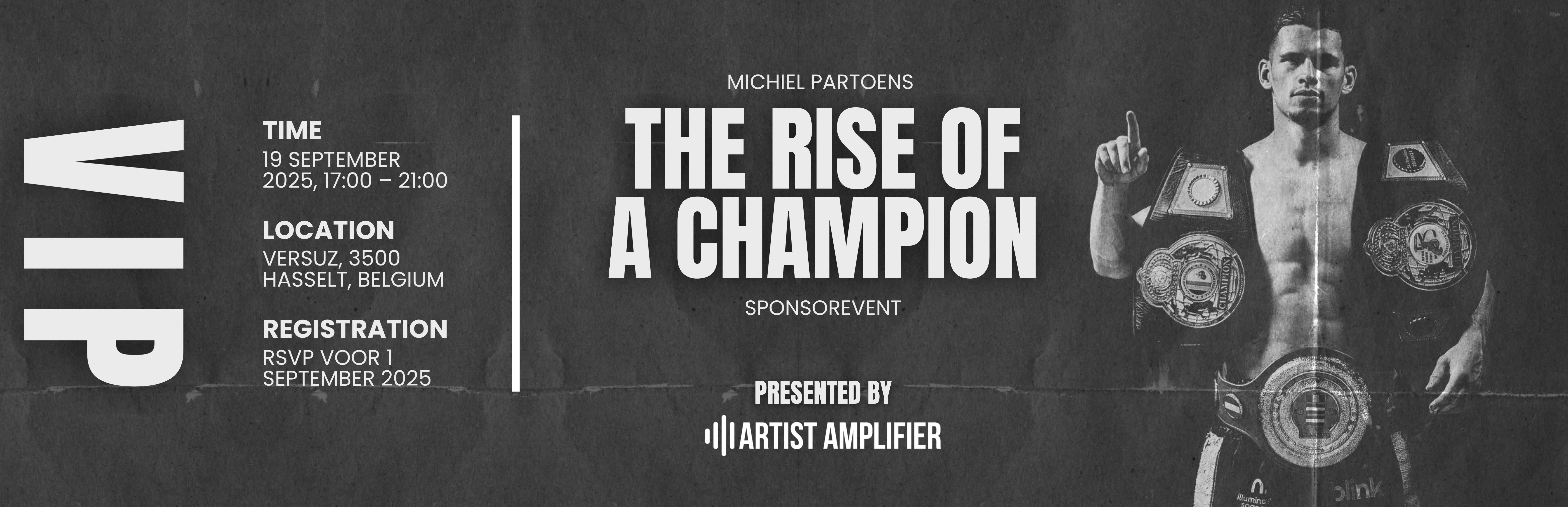 Michiel Partoens Sponsor Event — standard VIP ticket, back