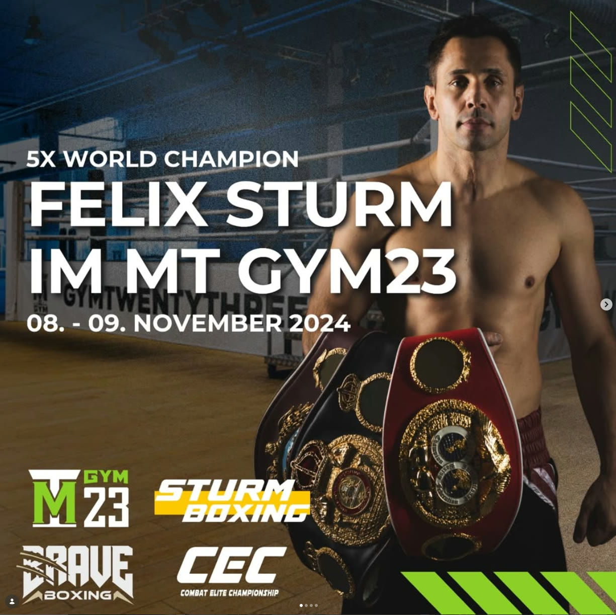 MT GYM23 Instagram post — Felix Sturm meet & greet at MT GYM23