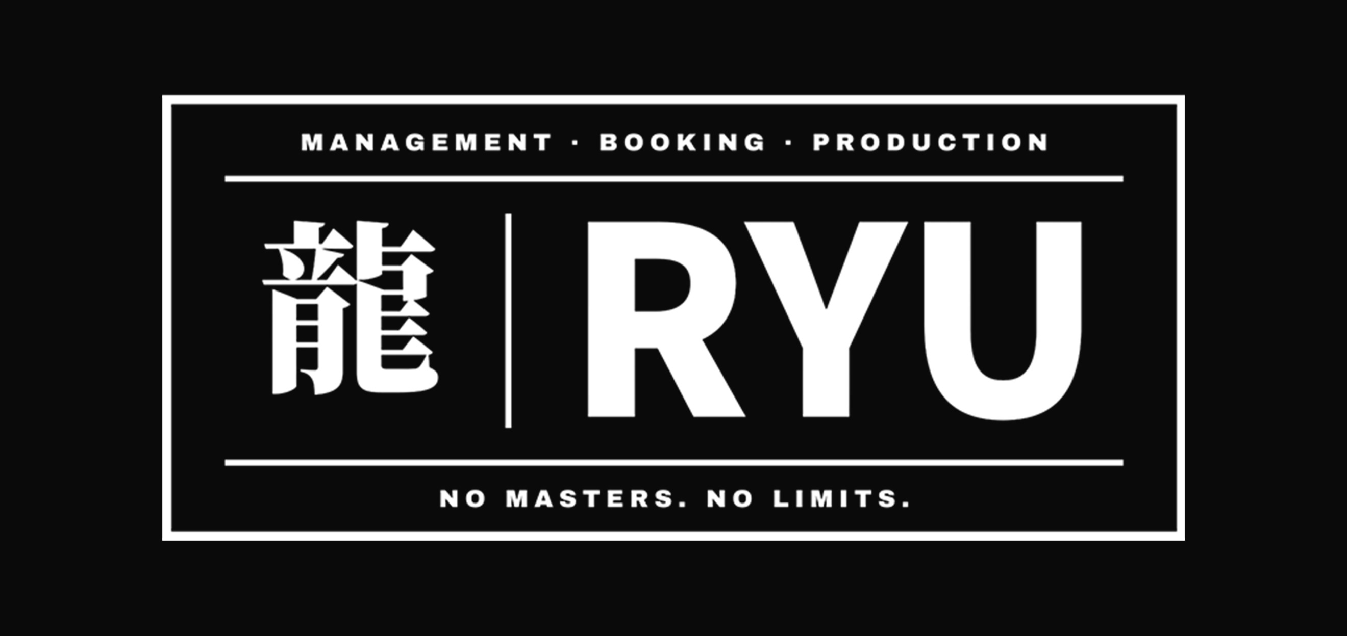 Zwei Logos und die Website für RYU MUSIC — Artist Management, Booking und Produktion aus Dubai