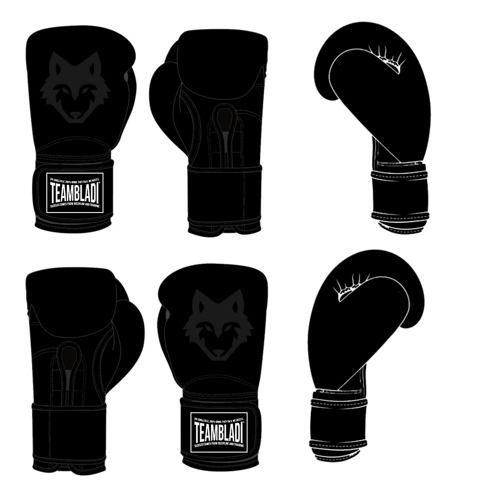 TEAMBLADI boxing gloves technical flat design