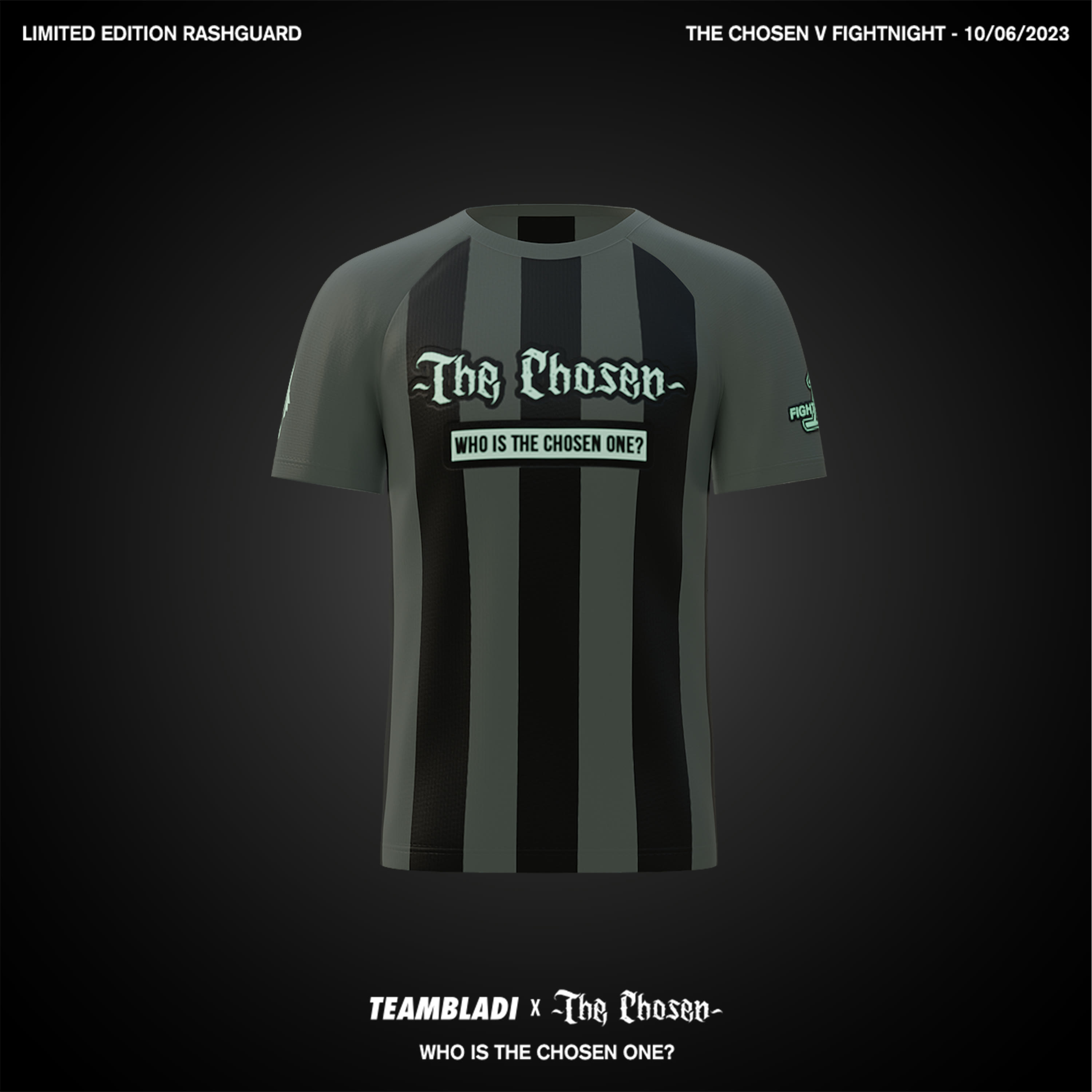 TEAMBLADI x The Chosen limited-edition fight-night rashguard